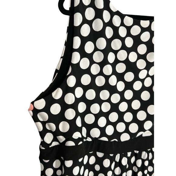 Catherine's Womens Dress Maxi 3X 26/28 Polka Dots Beach Empire Waist Sleeveless - Picture 5 of 14